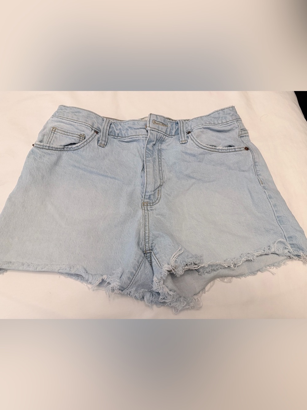 Universal Thread Light Blue Frayed Denim Shorts - Women